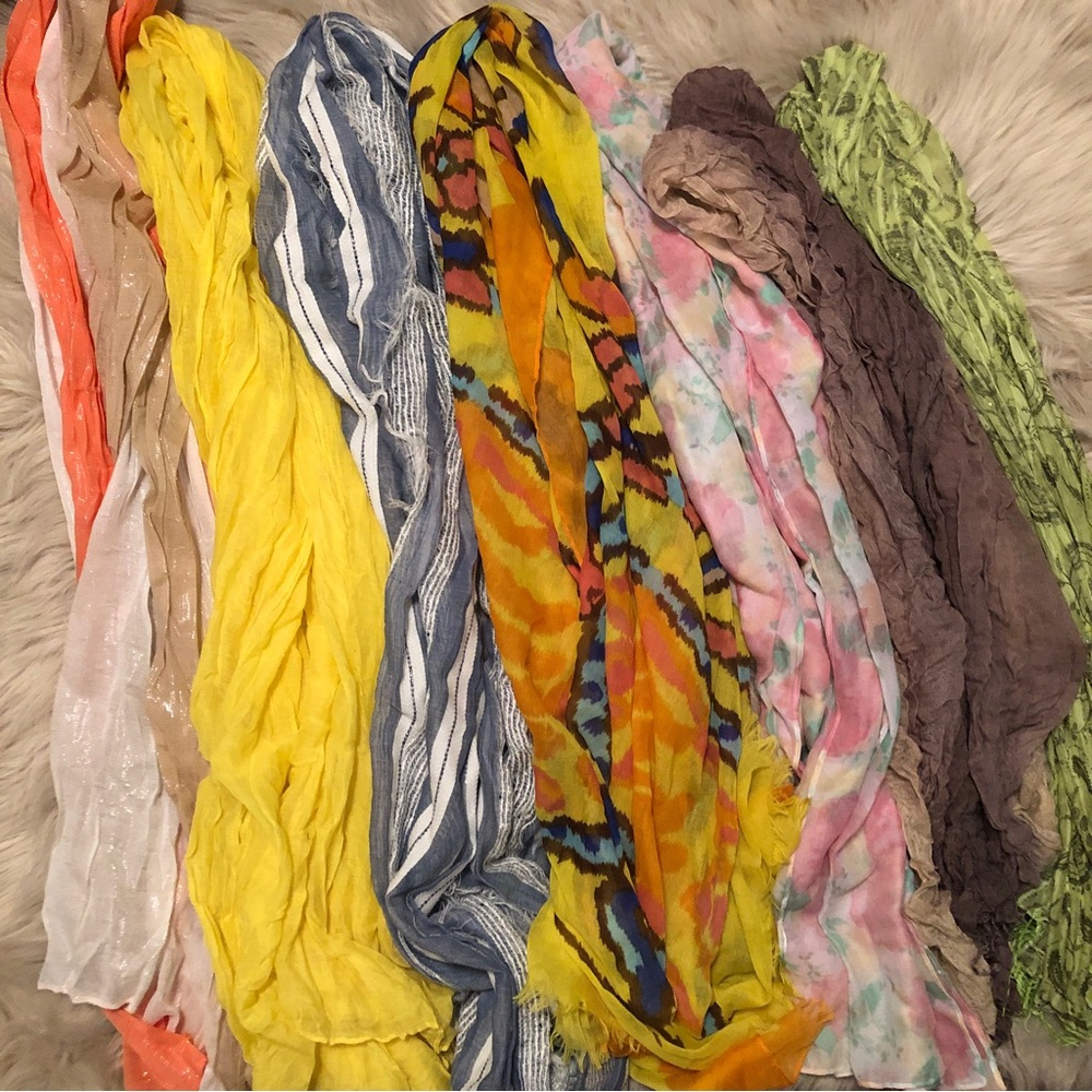 Scarf Bundle ✨ 7 Beautiful colored Scarves